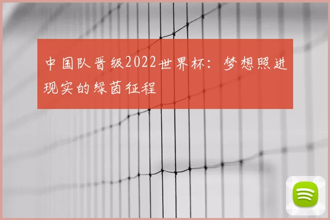中国队晋级2022世界杯:梦想照进现实的绿茵征程
